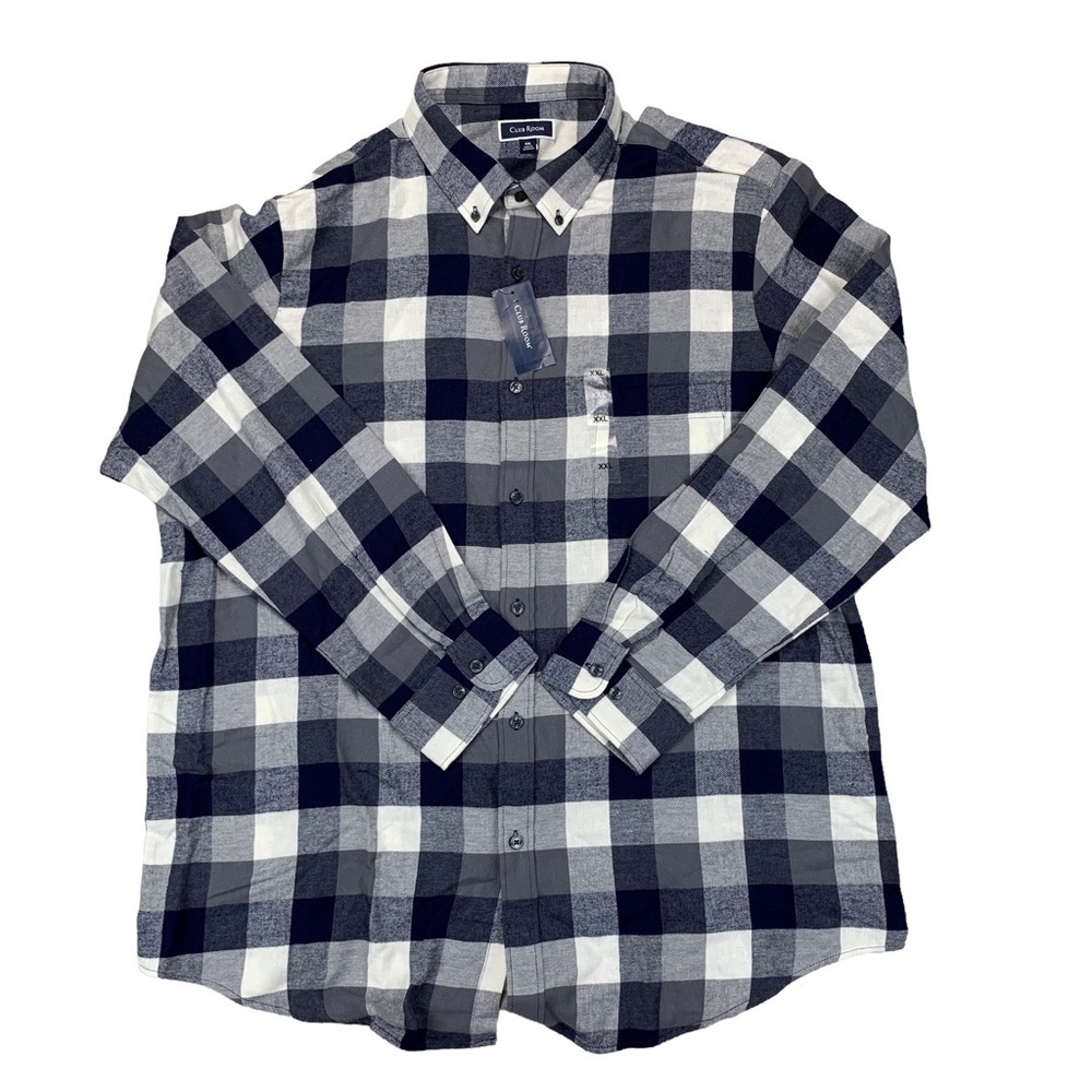 Club Room Men's Plaid Flannel Shirt 2XL